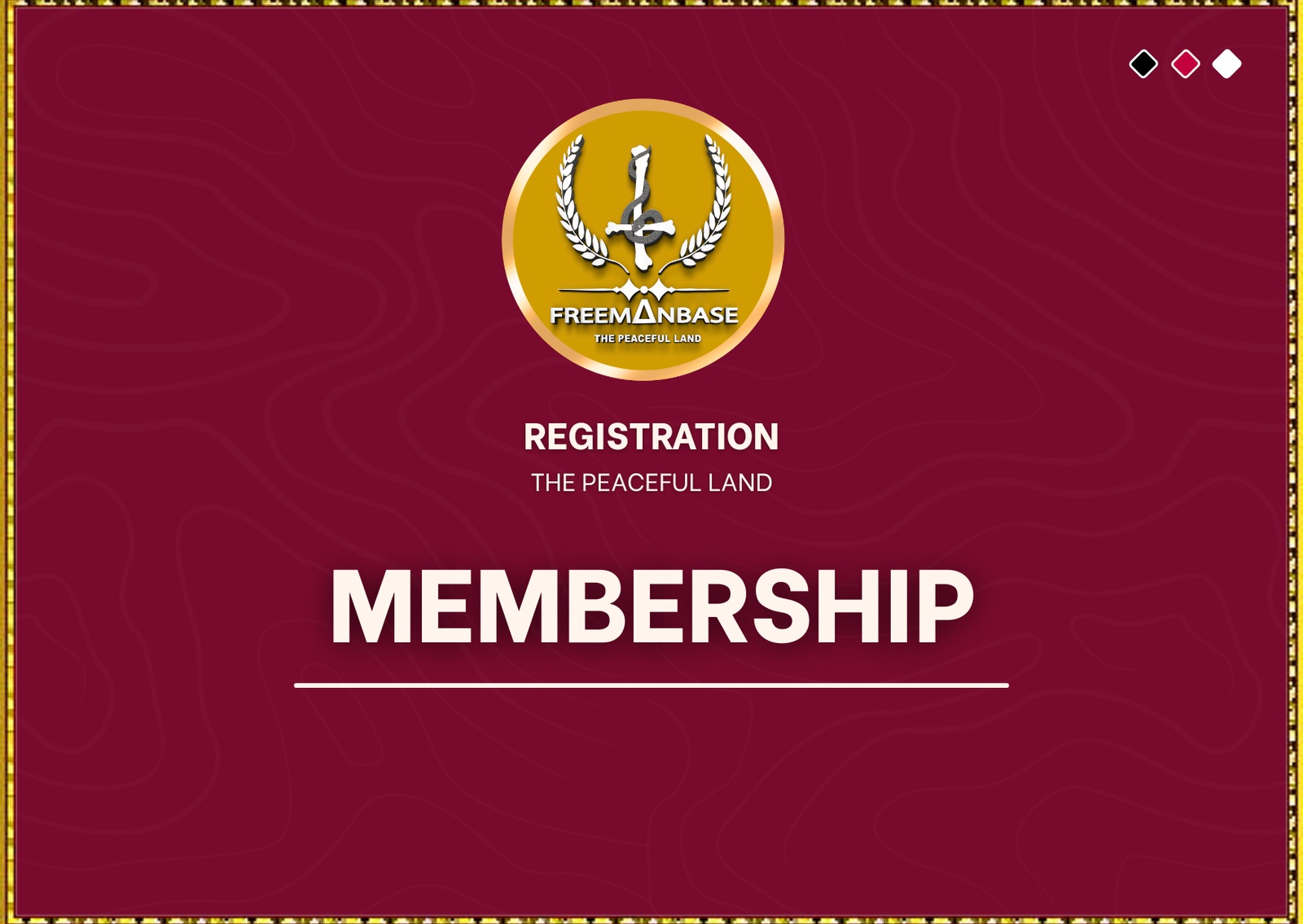 maroon and white modern member card